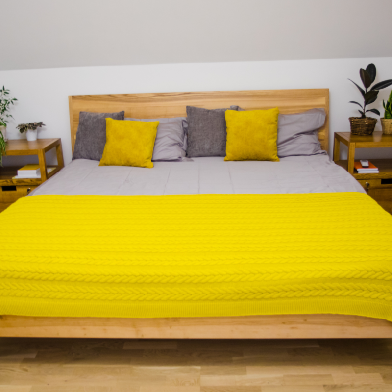 Yellow Cotton Bedsheets with Pillow Covers
