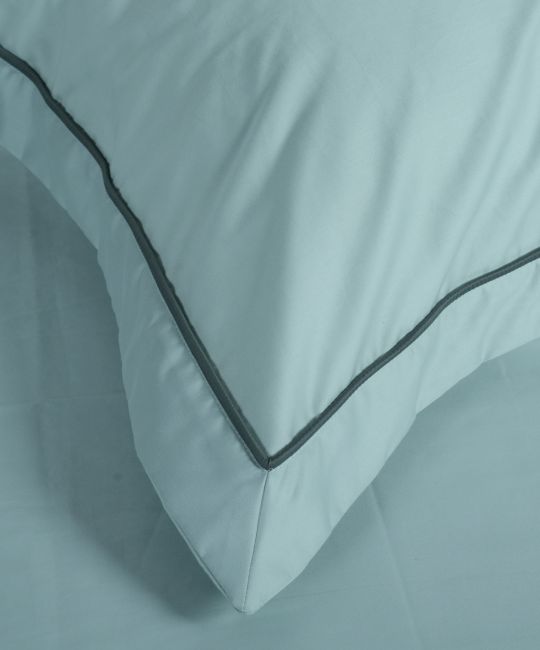 Premium Cotton 300TC Super King Pastel Blue Bedsheet with 2 Pillow Covers